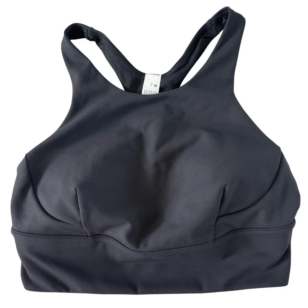 Lululemon Wunder Train Long-Line Bra Medium Support C/D Cups Black Size 8 W2CNSS